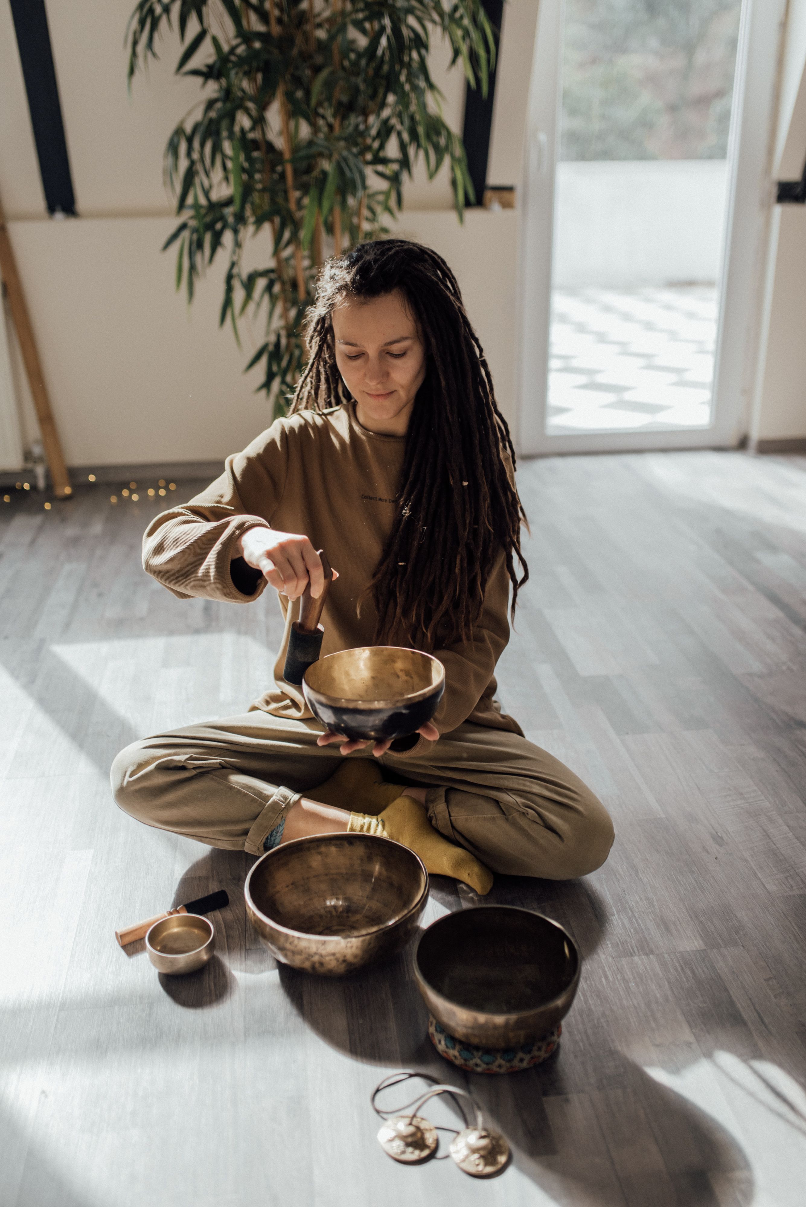 A relaxing sound bath experience